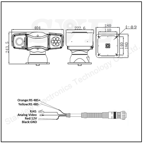 1080P Vehicle IP PTZ Camera